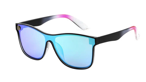 Unisex Deluxe Colorized Lens Beach Sunglasses - Ombre Frames