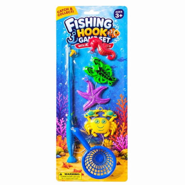 Fishing Hook Game Set with Rod & Sea Animal Catch Toys