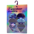AddyLu 6 Pack Blue and Purple Tie Dye Powder Puffs
