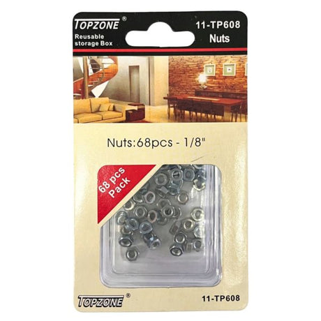 Topzone 68 Piece 1/8" Nuts