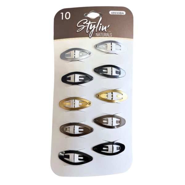 Stylin' 10 Piece Barrettes in Metallic Neautral Tones