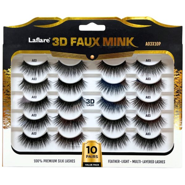 3D Faux Mink 10 Pack Voluminous Lashes