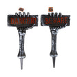 Yard Stake Halloween Hand W/danger Or Beware Sign 2asst  21inh X 11.25in W Plastic/ht/case Cut Carton