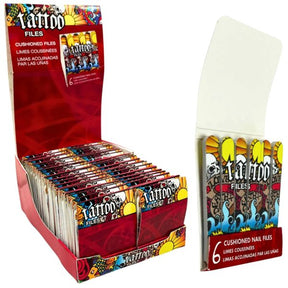 Tatoo Files Matchbook Nail Files in Countertop Display