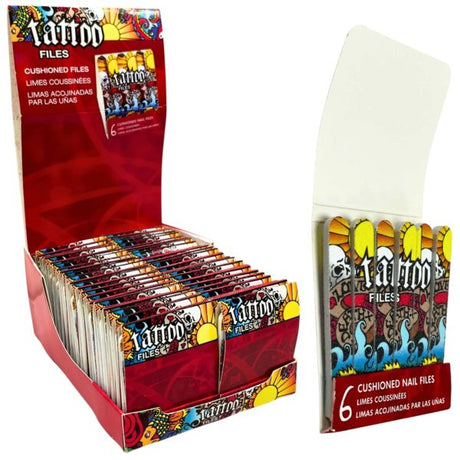 Tatoo Files Matchbook Nail Files in Countertop Display