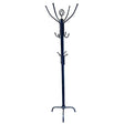 6ft 12 Hook Black Freestanding Metal Coat Rack