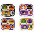 Dinnerware Kids Halloween 48pc 4 Assorted Melamin 4-section Plate  9.5x8.5in Counter Display