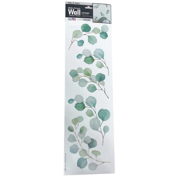 Main Street Wall Creations Peel and Stick Translucent Wall Stickers in Eucalyptus Design