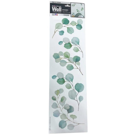 Main Street Wall Creations Peel and Stick Translucent Wall Stickers in Eucalyptus Design