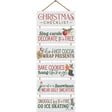 Christmas Checklist Wooden Hanging Sign Wall Decor