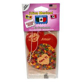 Viva Mexico Amor Hearts Air Freshener in Perfume Amore Scent