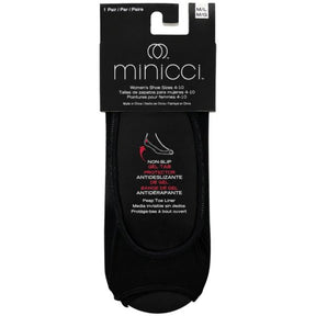 Minicci 1 Pack Black Liner Socks w/ Gel Tab Size M/L 4-10