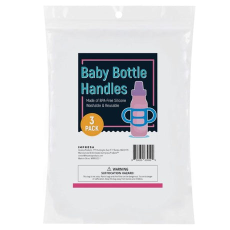 Impresa 3 Pack Reusable Silicone Baby Bottle Handles