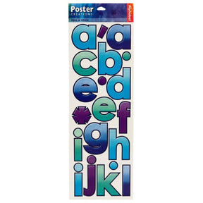 Poster Creations Peel and Stick Wall Decals in Cool Ombre Alphabet Design