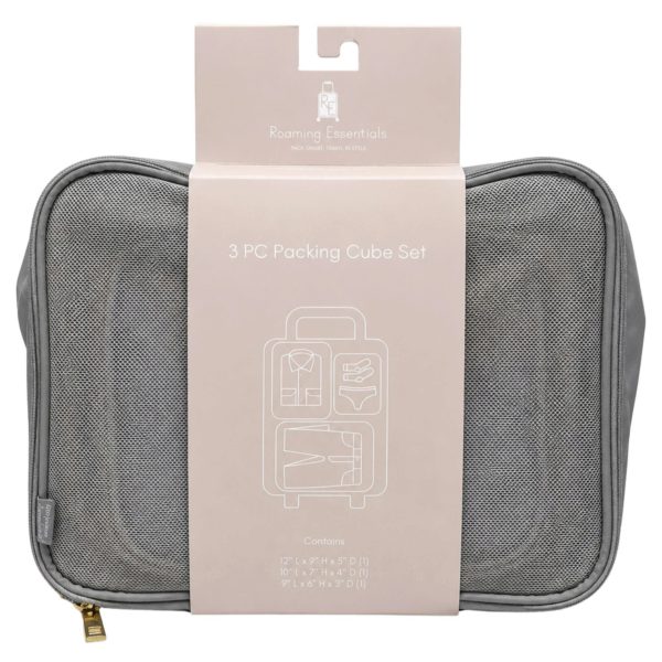 Roaming Essentials 3-Piece Packing Cube Set in Gray