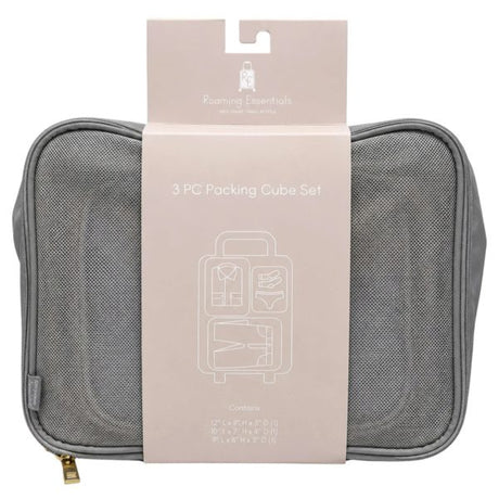 Roaming Essentials 3-Piece Packing Cube Set in Gray