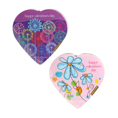 Valentine Candy Friendship Flowers 2.0 Oz Chocolate In Heart Box Pdq