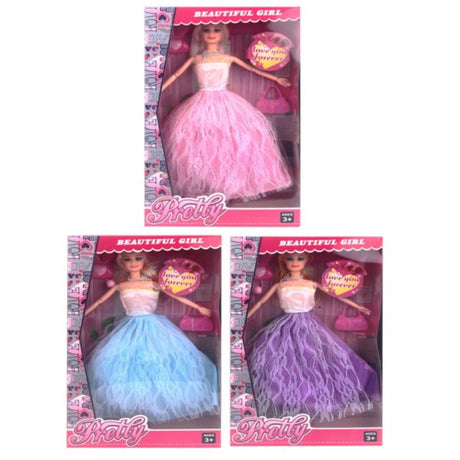 11.5" Beauty Night Gown Dress Doll in Assorted Colors