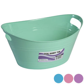 Basket Oval Tub W/double Handles 5.25 X 12.5 -4 Colors In Pdq #oval Handy