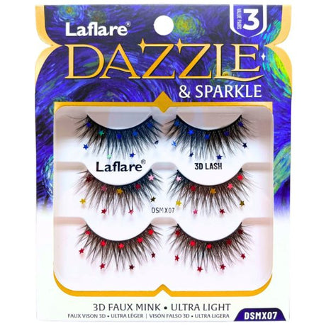 LaFlare Dazzle & Sparkle 3D Starry 3 Pack Lashes