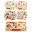 Dinnerware Kids Harvest Melamine 4section Plate 9.5 X 8.5in 4asst In 48pc Pdq/color Label