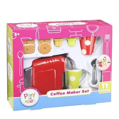 Play At Home 11 Piece Novelty Kids Coffee Maker Set