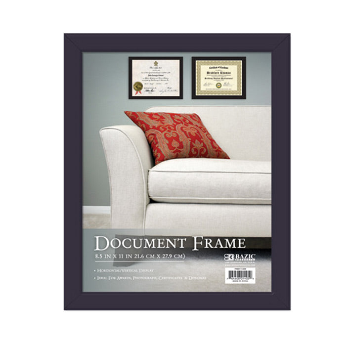 8.5" X 11" Multipurpose Document Frame w/ Glass Cover