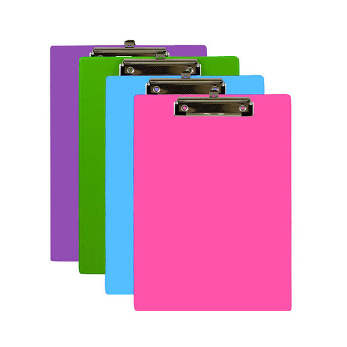 Bright Color Pvc Standard Clipboard w/ Low Profile Clip