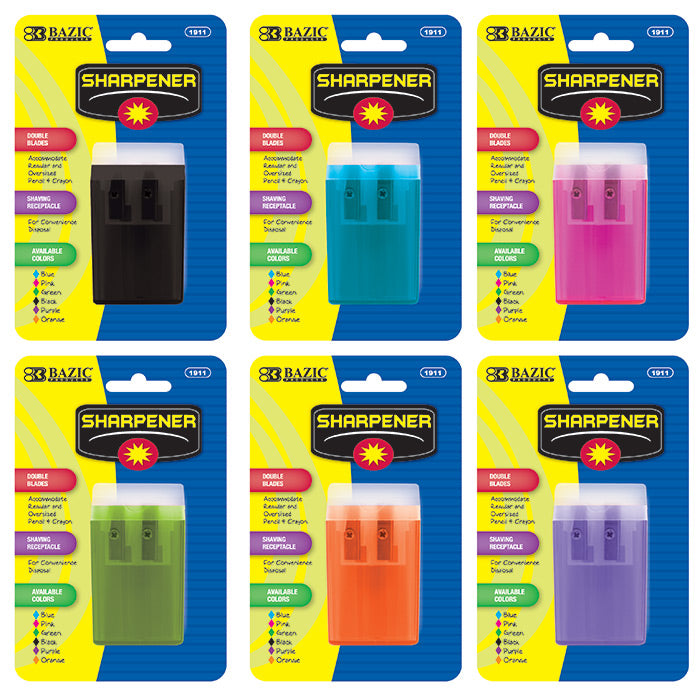 Dual Blades Sharpener w/ Lid & Receptacle