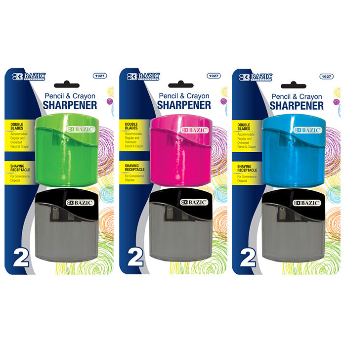 Dual Blades Sharpener w/ Square Receptacle (2/Pack)