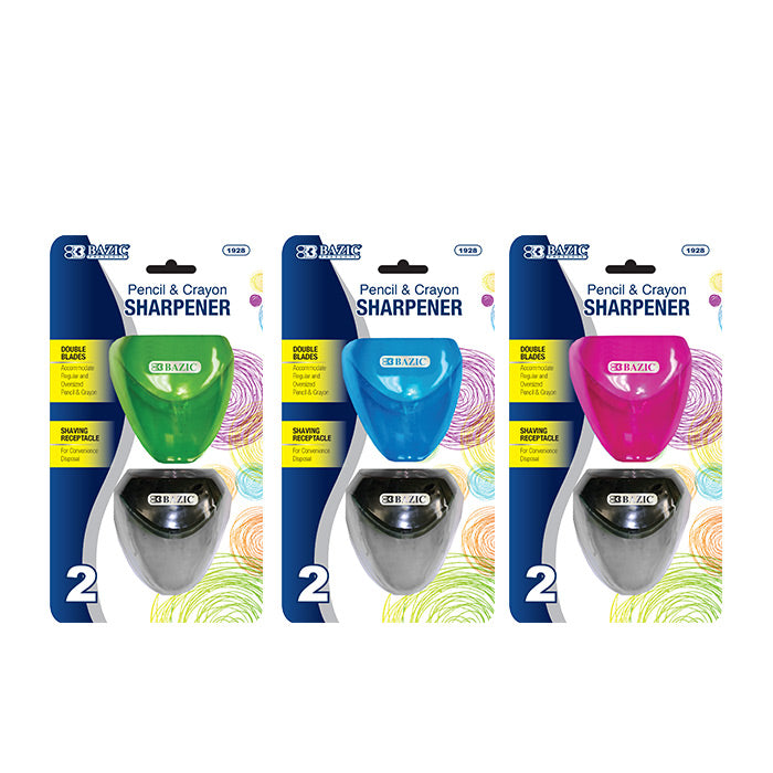 Dual Blades Sharpener w/ Triangle Receptacle (2/Pack)