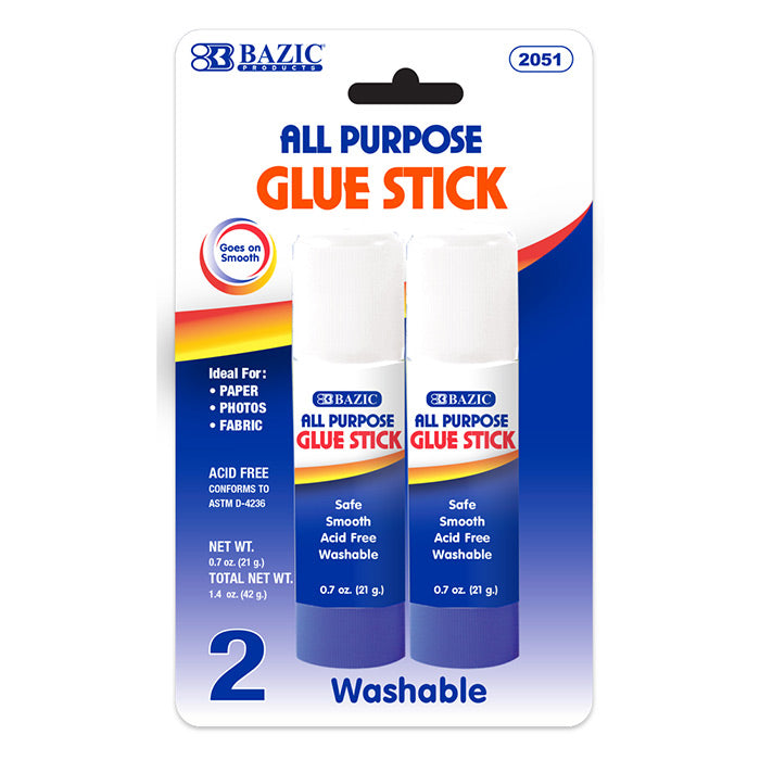 21G / 0.7 Oz Premium Large Glue Stick (2/Pack)