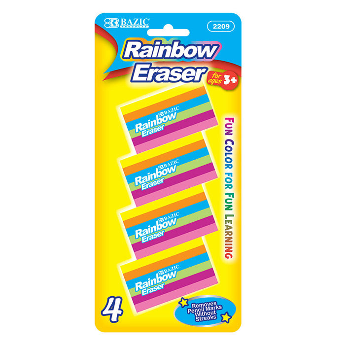 Rainbow Eraser (4/Pack)