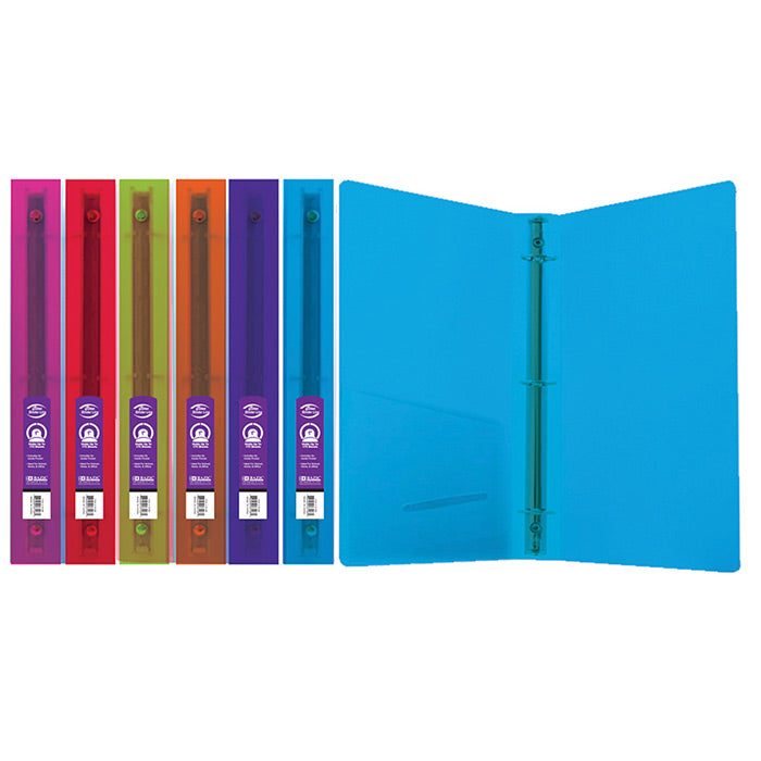 1" Glitter Poly 3-Ring Binder w/ Pocket