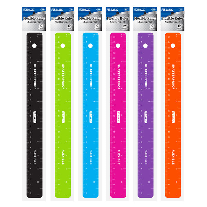 12" (30Cm) Shatterproof Flexible Ruler