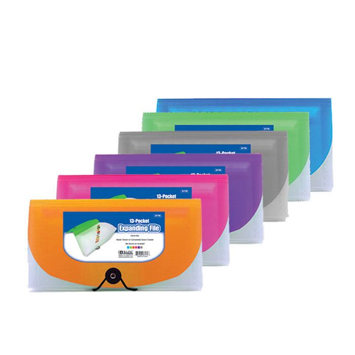 13-Pocket Check Size Poly Expanding File