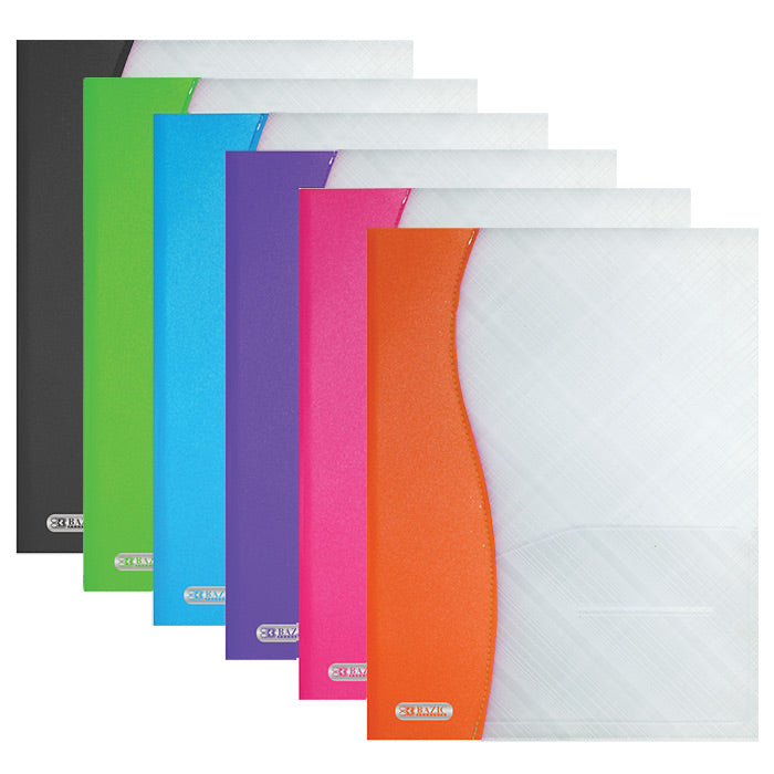 Two Tone 2-Pockets Poly Folder
