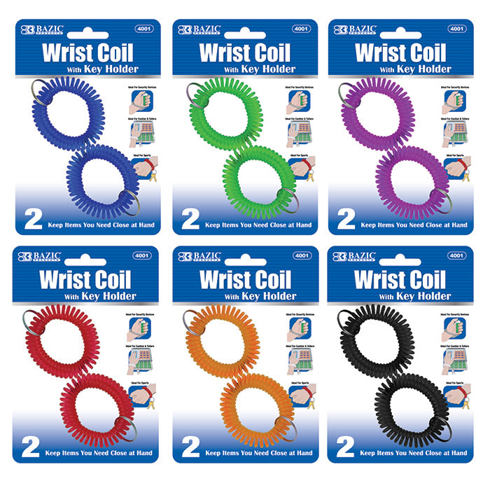 Wrist Coil w/ Key Holder (2/Pack)