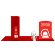 3" Red Slant-D Ring View Binder w/ 2 Pockets