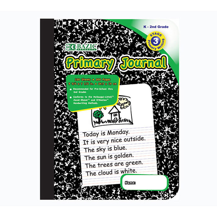 100 Ct. Primary Journal Marble Composition Book