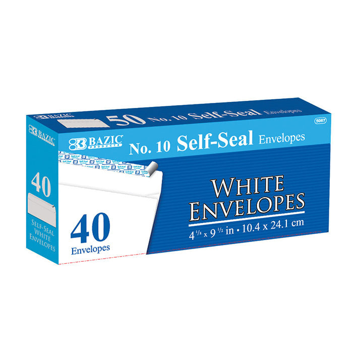 #10 Self-Seal White Envelope (40/Pack)