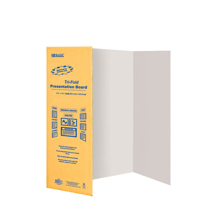 28" X 40" White Tri-Fold Corrugated Presentation Board