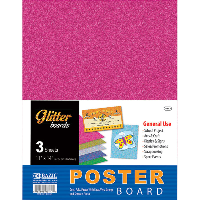 11" X 14" Glitter Poster Board (3/Pack)