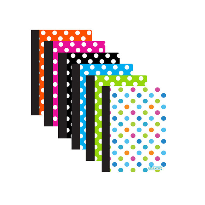 80 Ct. 5" X 7" Polka Dot Poly Cover Personal Composition Book
