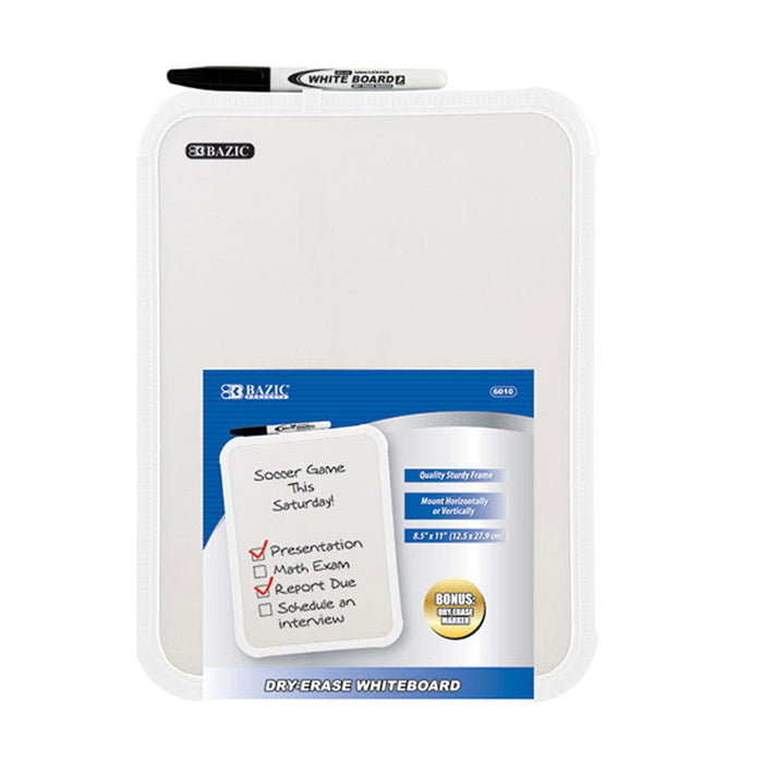 8.5" X 11" Dry Erase Board w/ Marker