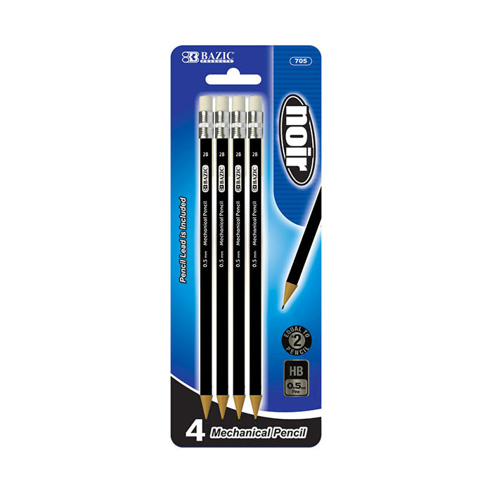 Noir 0.5 Mm 2B Mechanical Pencil (4/Pack)