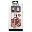 EG Tech 2.1A Braided 12 Foot USB Type Cable in Pink