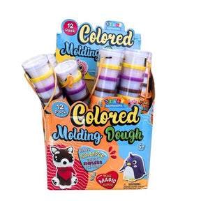12 Piece Assorted Colors Molding Dough in PDQ Display