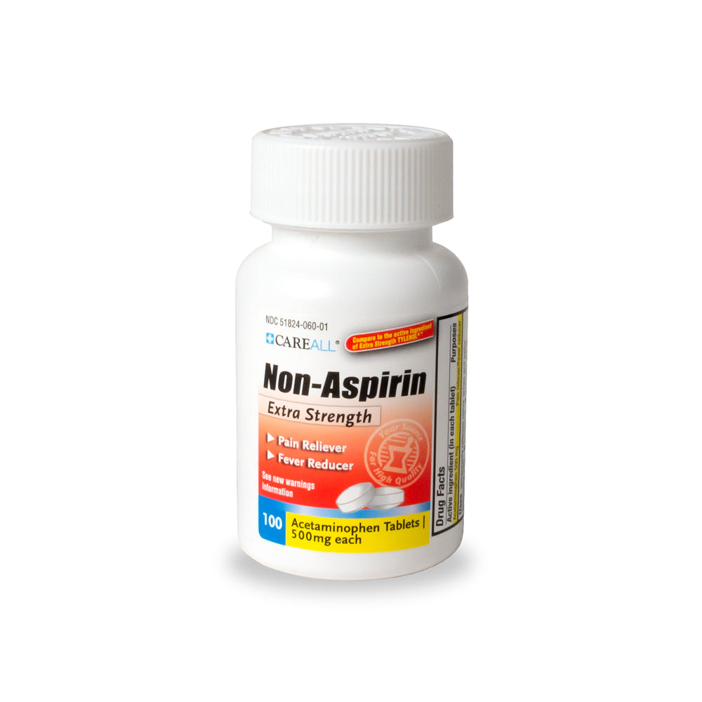 CareALL Acetaminophen Tablets, 500mg, 100/bt