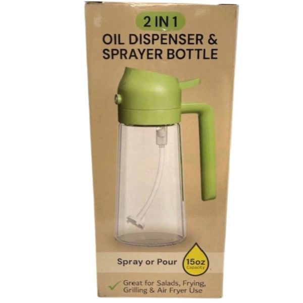 2 in 1 Oil Dispenser and Sprayer Bottle